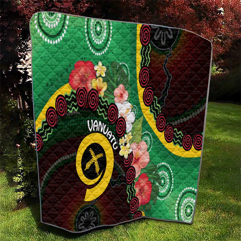 Long God Yumi Stanap Vanuatu Quilt Tropical Flowers Aboriginal Pattern