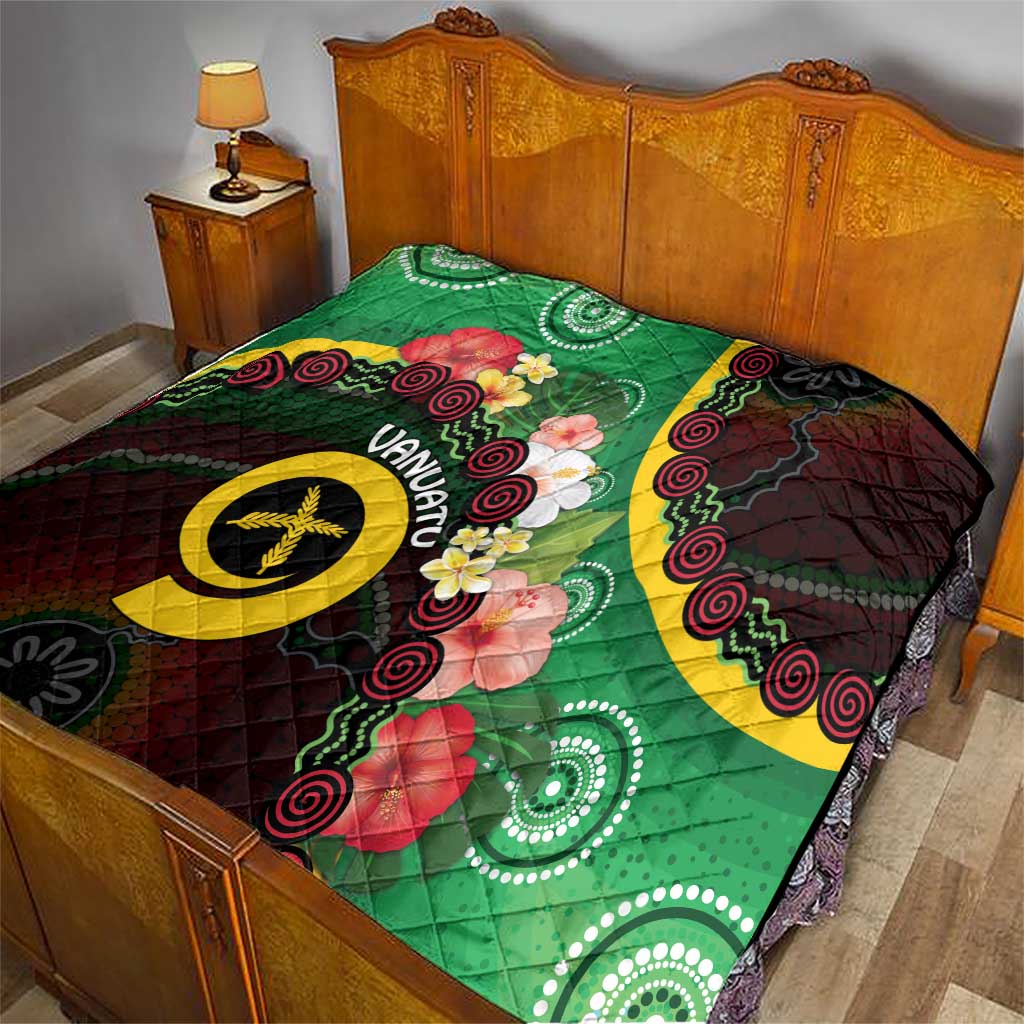 Long God Yumi Stanap Vanuatu Quilt Tropical Flowers Aboriginal Pattern