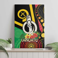 Tamtam Drum Vanuatu Canvas Wall Art Boar Tusk Aboriginal Flag Style LT14 - Polynesian Pride