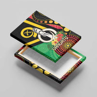 Tamtam Drum Vanuatu Canvas Wall Art Boar Tusk Aboriginal Flag Style LT14 - Polynesian Pride