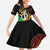Tamtam Drum Vanuatu Family Matching Off The Shoulder Long Sleeve Dress and Hawaiian Shirt Boar Tusk Aboriginal Flag Style