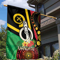 Tamtam Drum Vanuatu Garden Flag Boar Tusk Aboriginal Flag Style