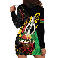 Tamtam Drum Vanuatu Hoodie Dress Boar Tusk Aboriginal Flag Style