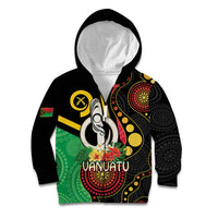 Tamtam Drum Vanuatu Kid Hoodie Boar Tusk Aboriginal Flag Style