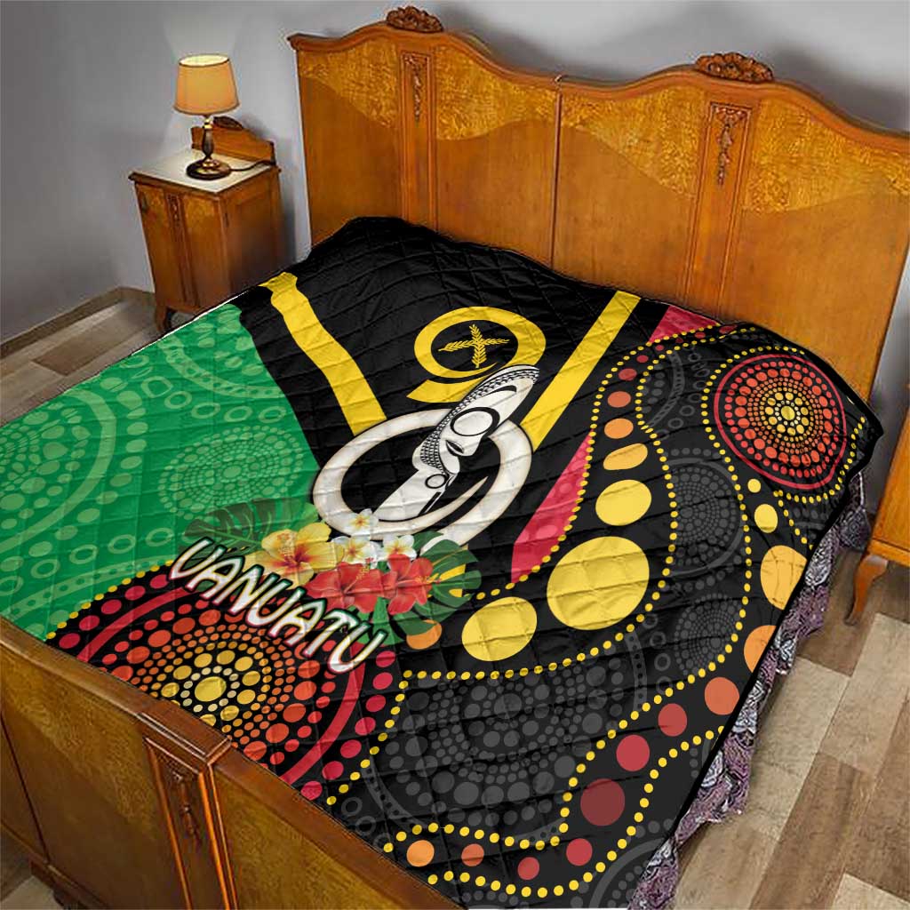Tamtam Drum Vanuatu Quilt Boar Tusk Aboriginal Flag Style