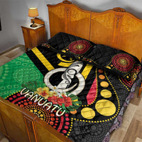 Tamtam Drum Vanuatu Quilt Bed Set Boar Tusk Aboriginal Flag Style