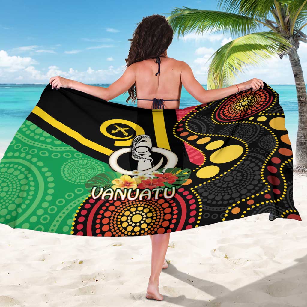 Tamtam Drum Vanuatu Sarong Boar Tusk Aboriginal Flag Style LT14 - Polynesian Pride