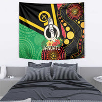 Tamtam Drum Vanuatu Tapestry Boar Tusk Aboriginal Flag Style