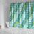 Hawaii Jade Vine Lei Shower Curtain Aloha Palaka Motif - Turquoise - Polynesian Pride