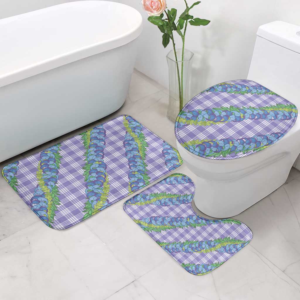 Hawaii Jade Vine Lei Bathroom Set Aloha Palaka Motif - Purple - Polynesian Pride