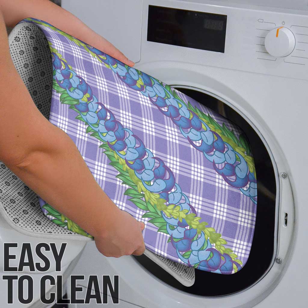 Hawaii Jade Vine Lei Bathroom Set Aloha Palaka Motif - Purple - Polynesian Pride