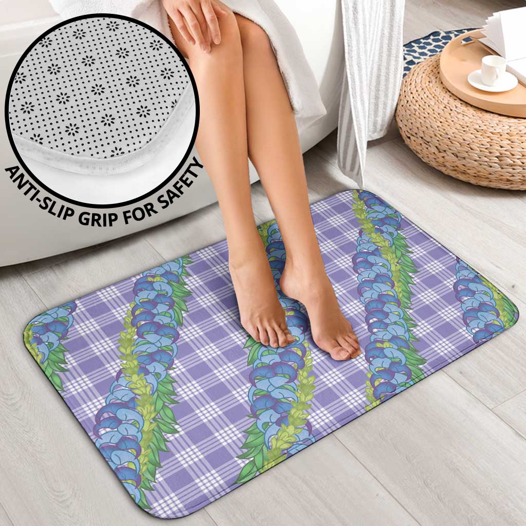 Hawaii Jade Vine Lei Bathroom Set Aloha Palaka Motif - Purple - Polynesian Pride