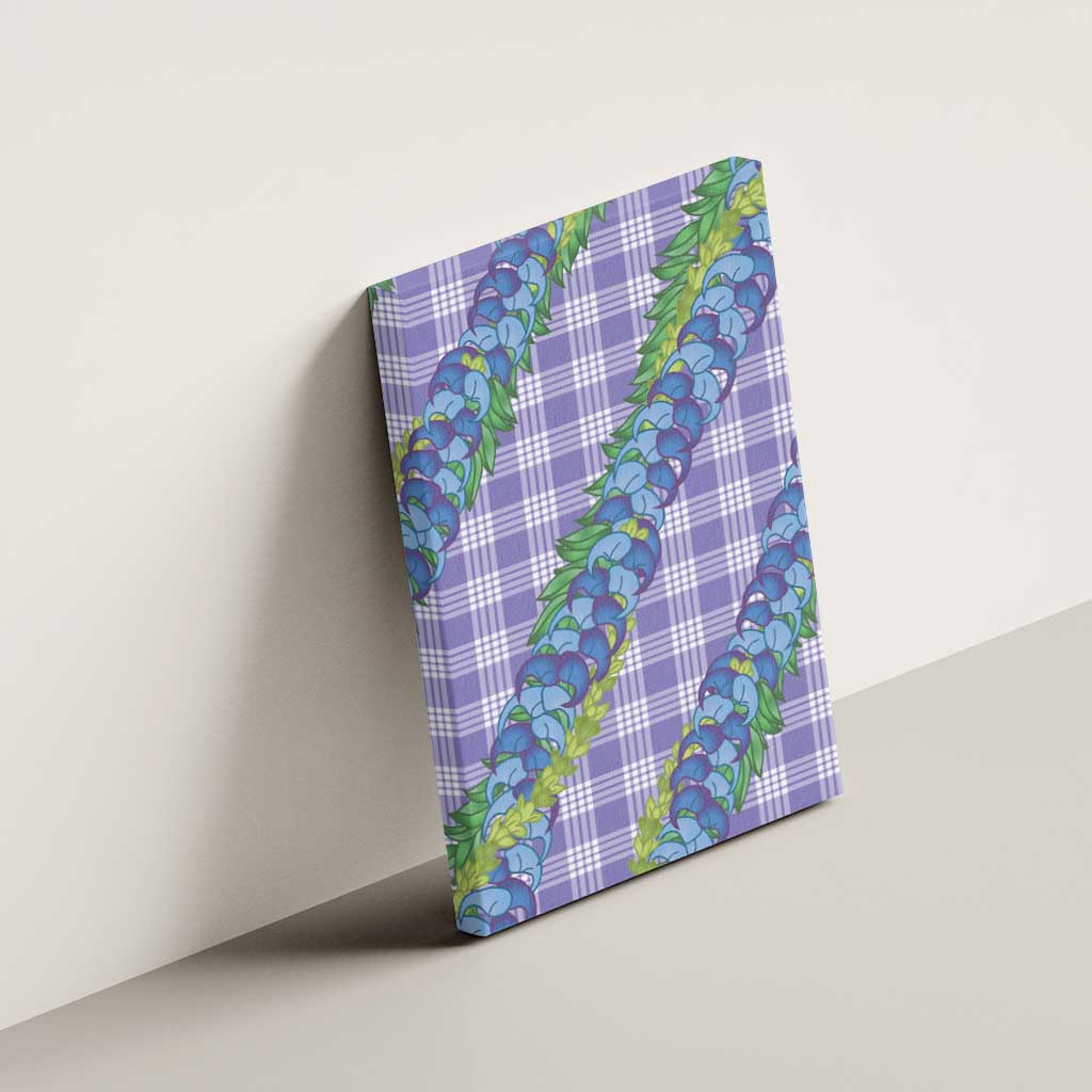 Hawaii Jade Vine Lei Canvas Wall Art Aloha Palaka Motif - Purple - Polynesian Pride