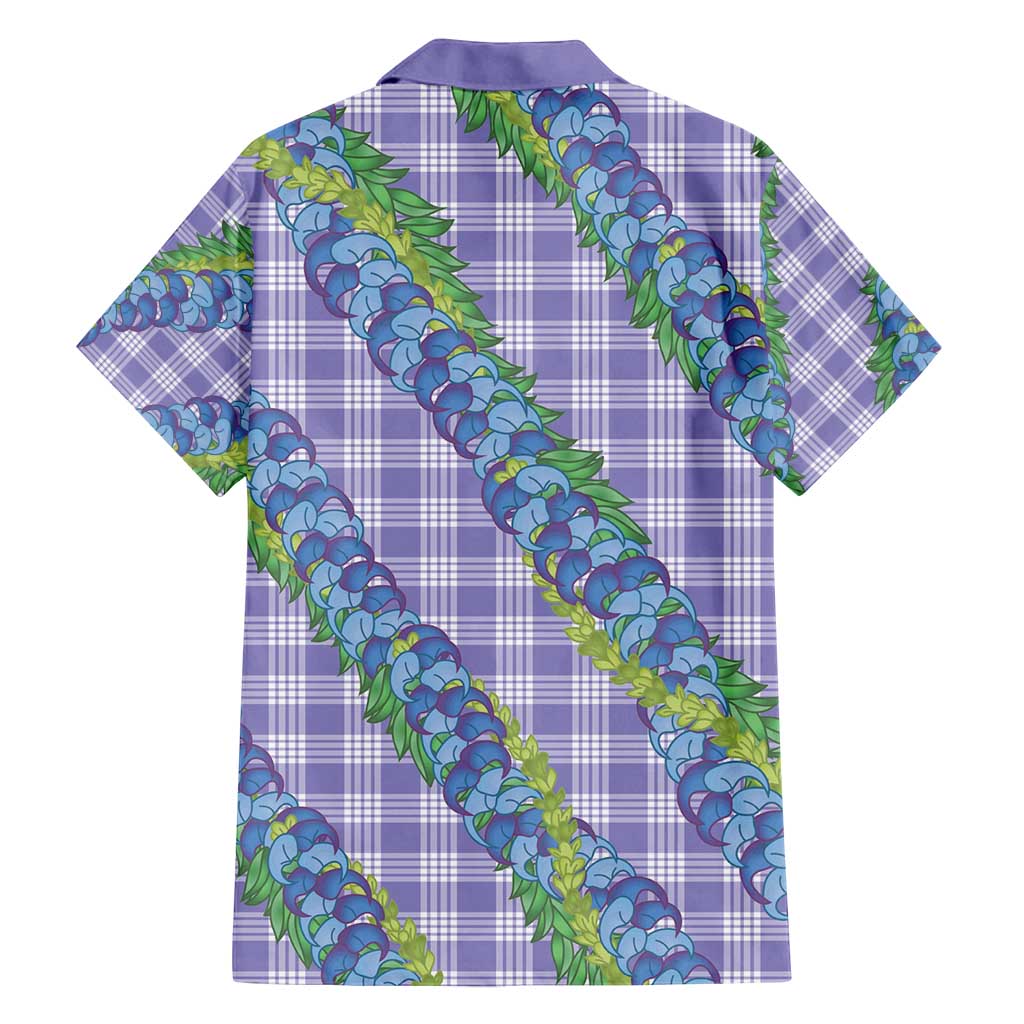 Hawaii Jade Vine Lei Family Matching Puletasi and Hawaiian Shirt Aloha Palaka Motif - Purple - Polynesian Pride