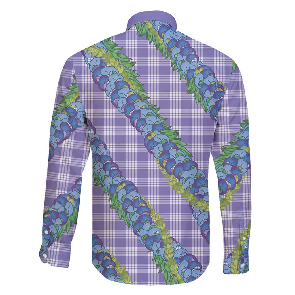 Hawaii Jade Vine Lei Family Matching Puletasi and Hawaiian Shirt Aloha Palaka Motif - Purple - Polynesian Pride