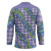 Hawaii Jade Vine Lei Hockey Jersey Aloha Palaka Motif - Purple - Polynesian Pride