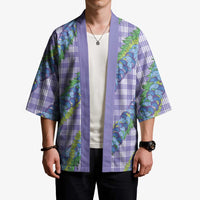 Hawaii Jade Vine Lei Kimono Aloha Palaka Motif - Purple - Polynesian Pride