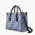 Hawaii Jade Vine Lei Leather Bag Aloha Palaka Motif - Purple - Polynesian Pride