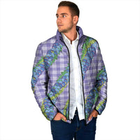 Hawaii Jade Vine Lei Padded Jacket Aloha Palaka Motif - Purple - Polynesian Pride