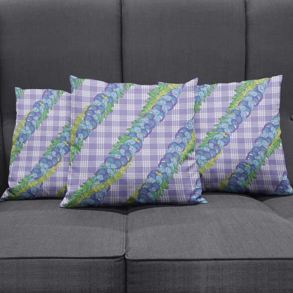 Hawaii Jade Vine Lei Pillow Cover Aloha Palaka Motif - Purple - Polynesian Pride