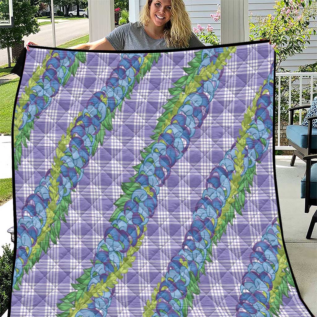 Hawaii Jade Vine Lei Quilt Aloha Palaka Motif - Purple - Polynesian Pride