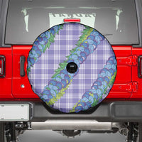 Hawaii Jade Vine Lei Spare Tire Cover Aloha Palaka Motif - Purple - Polynesian Pride