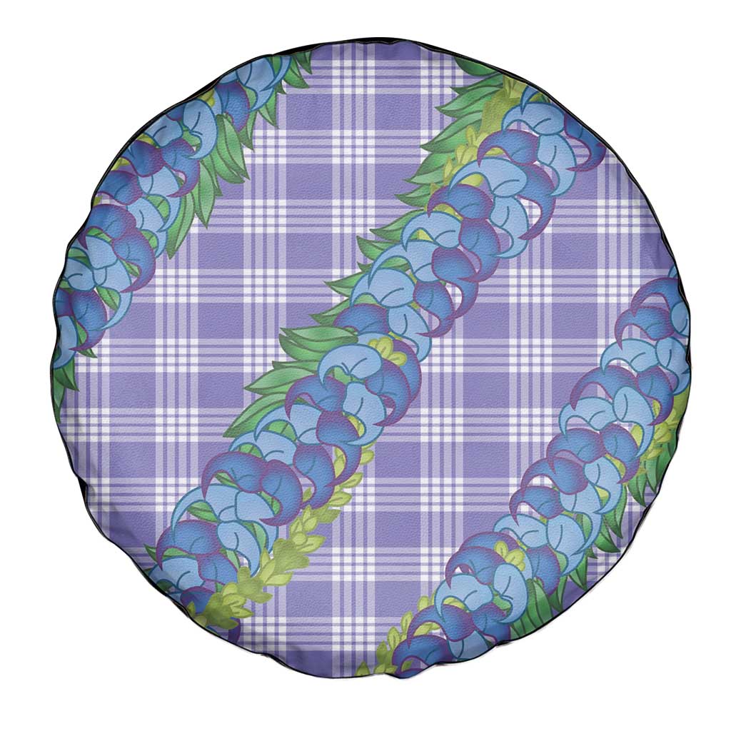 Hawaii Jade Vine Lei Spare Tire Cover Aloha Palaka Motif - Purple - Polynesian Pride