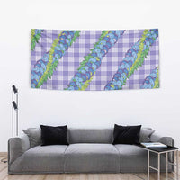 Hawaii Jade Vine Lei Tapestry Aloha Palaka Motif - Purple - Polynesian Pride