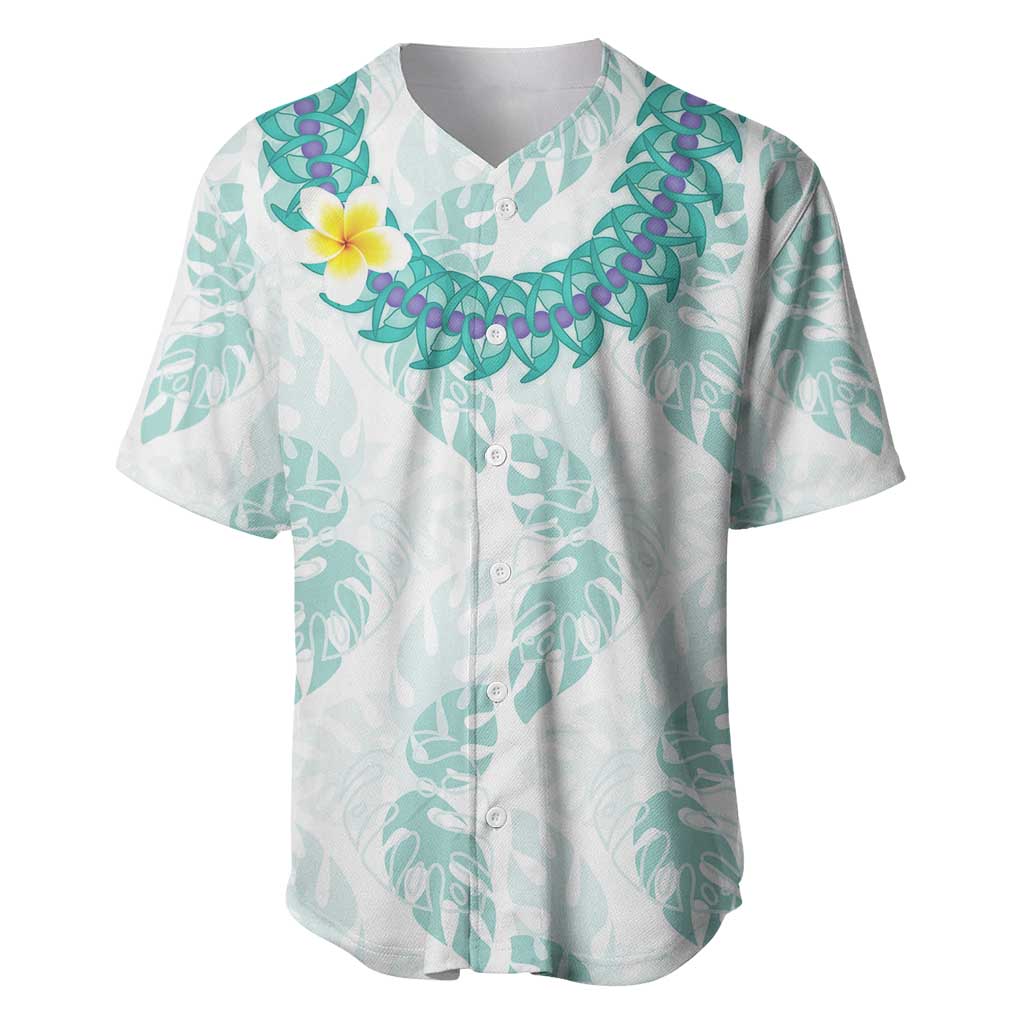 Jade Vine Lei Hawaii Baseball Jersey Aloha Seamless Tropical Leaves - Polynesian Pride