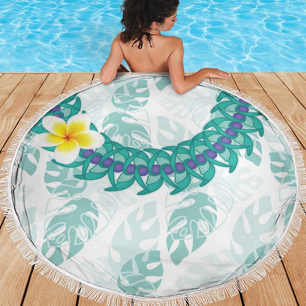 Jade Vine Lei Hawaii Beach Blanket Aloha Seamless Tropical Leaves - Polynesian Pride
