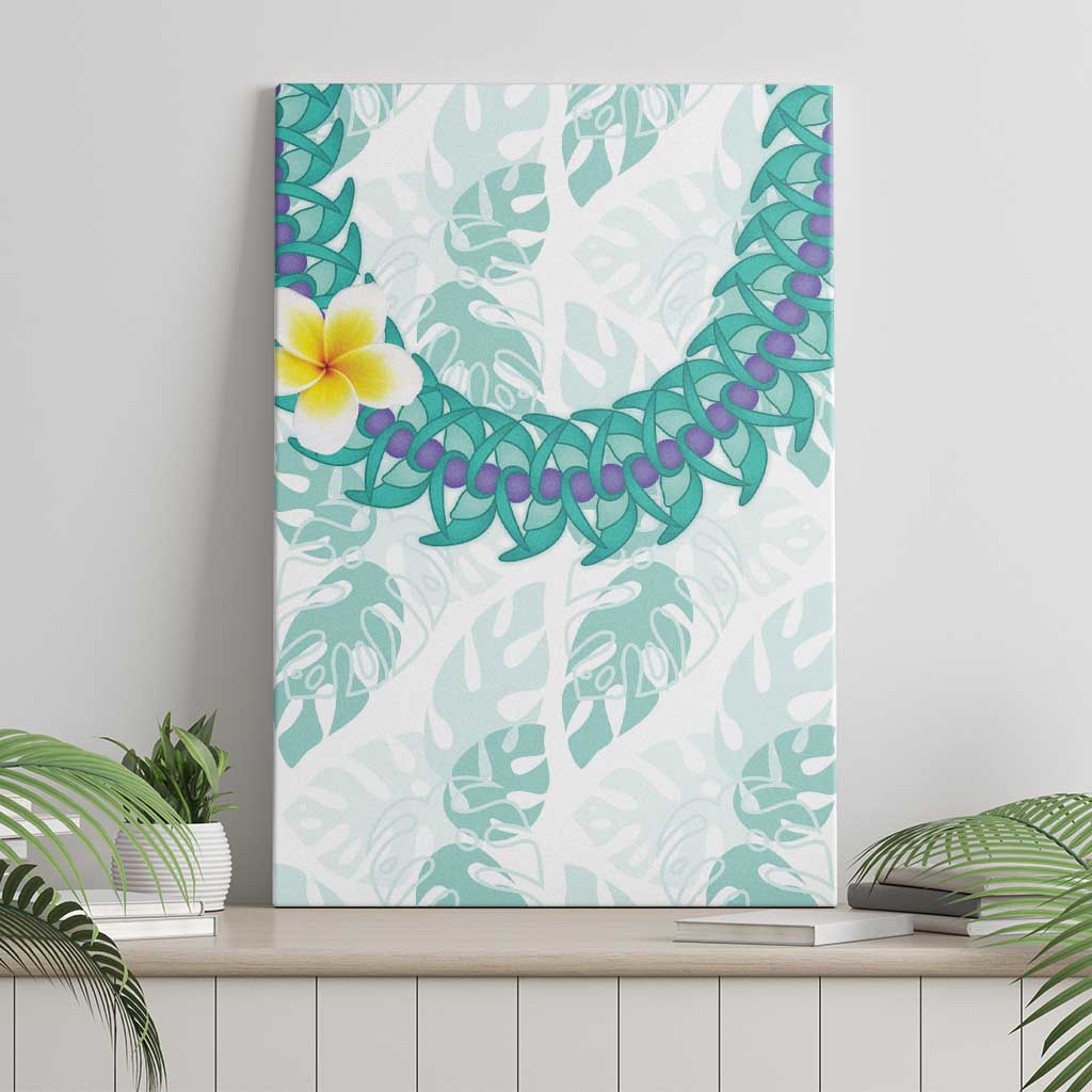 Jade Vine Lei Hawaii Canvas Wall Art Aloha Seamless Tropical Leaves - Polynesian Pride