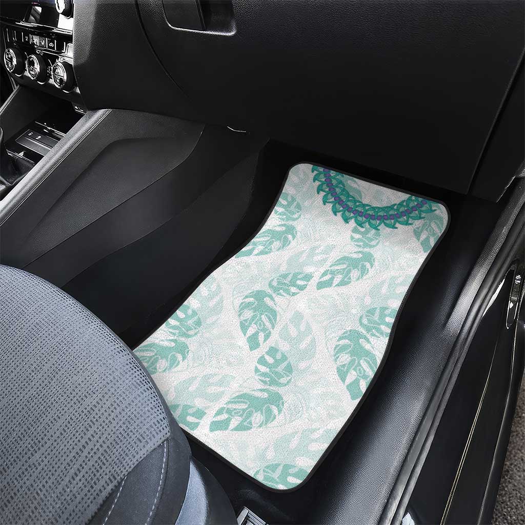 Jade Vine Lei Hawaii Car Mats Aloha Seamless Tropical Leaves - Polynesian Pride