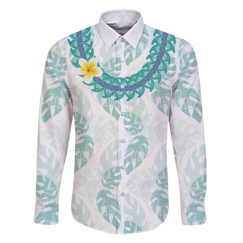 Jade Vine Lei Hawaii Family Matching Mermaid Dress and Hawaiian Shirt Aloha Seamless Tropical Leaves - Polynesian Pride