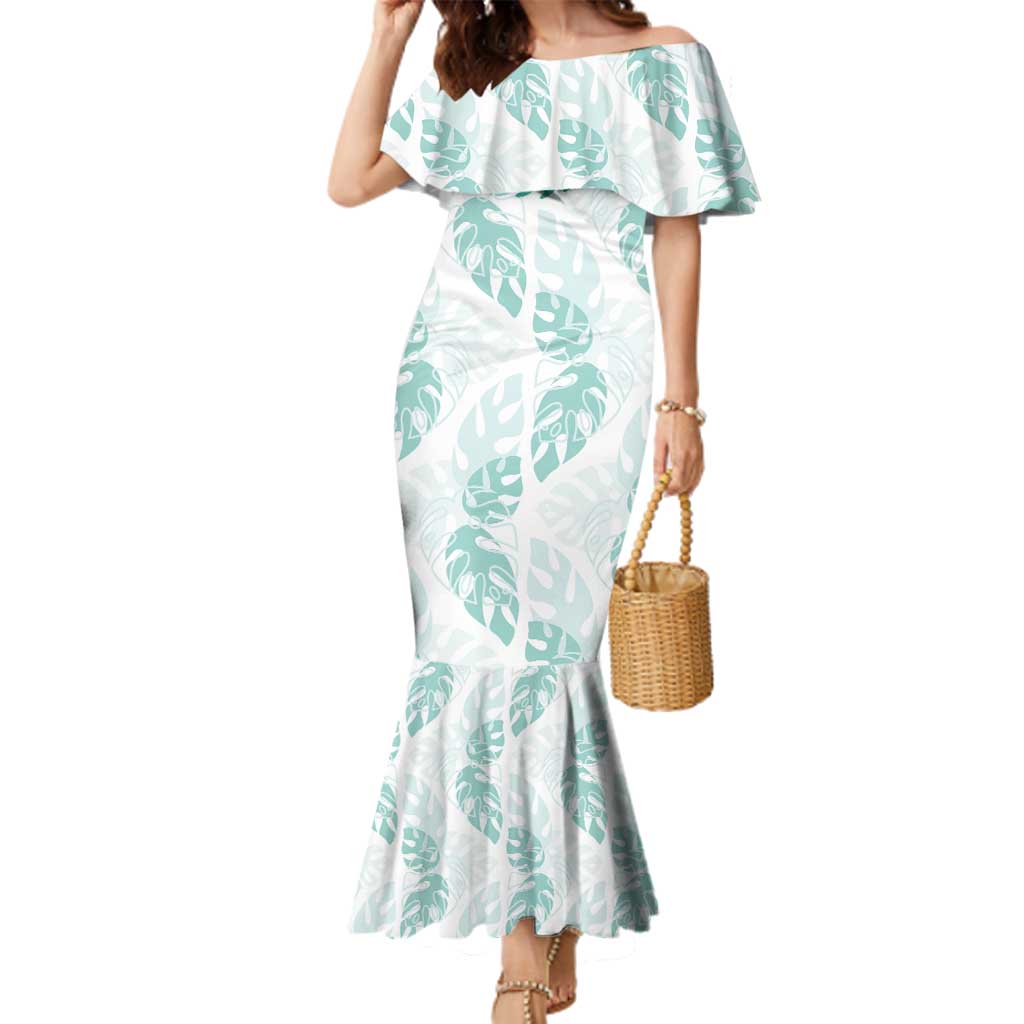 Jade Vine Lei Hawaii Family Matching Mermaid Dress and Hawaiian Shirt Aloha Seamless Tropical Leaves - Polynesian Pride