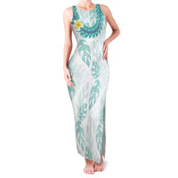 Jade Vine Lei Hawaii Family Matching Tank Maxi Dress and Hawaiian Shirt Aloha Seamless Tropical Leaves - Polynesian Pride