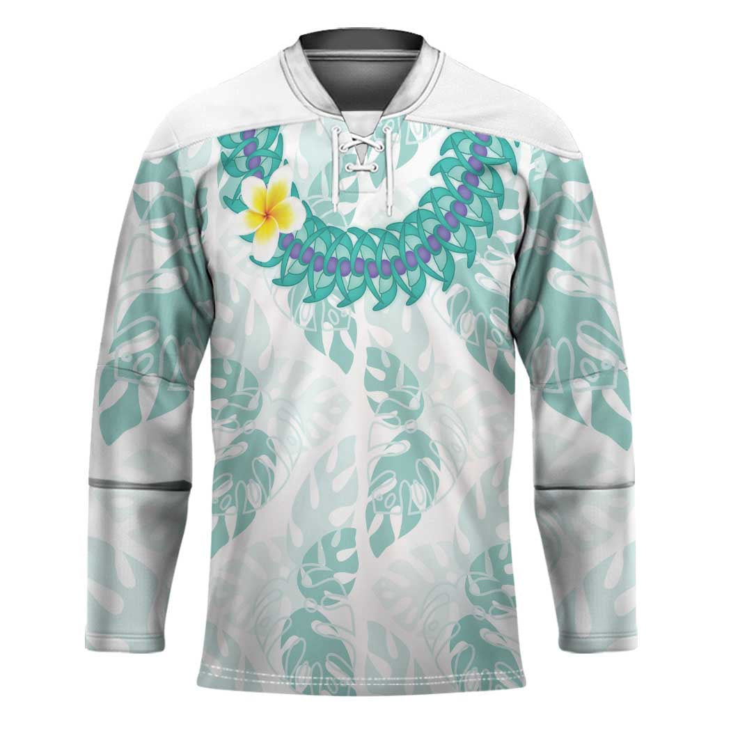 Jade Vine Lei Hawaii Hockey Jersey Aloha Seamless Tropical Leaves - Polynesian Pride
