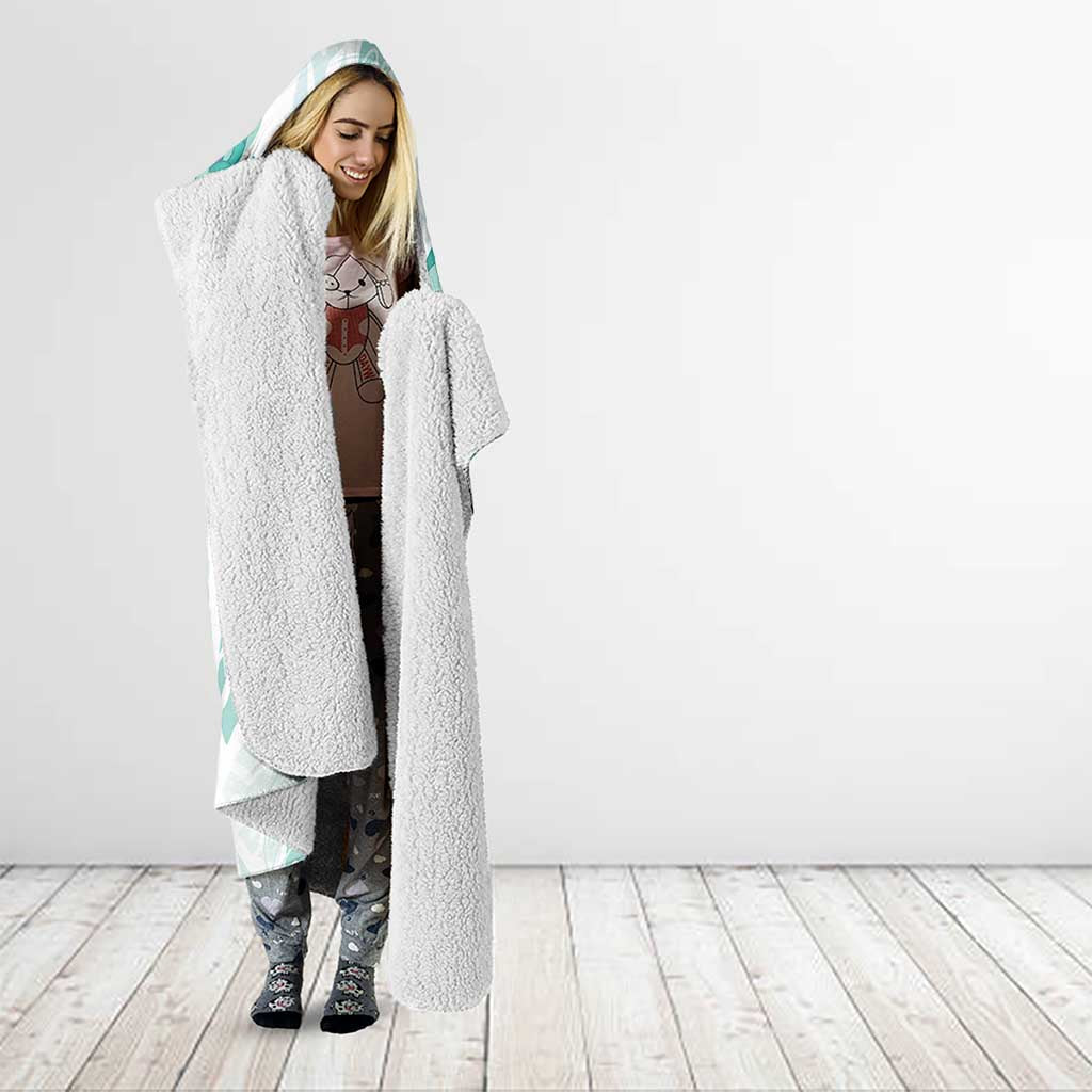 Jade Vine Lei Hawaii Hooded Blanket Aloha Seamless Tropical Leaves - Polynesian Pride