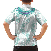Jade Vine Lei Hawaii Kid Hawaiian Shirt Aloha Seamless Tropical Leaves - Polynesian Pride