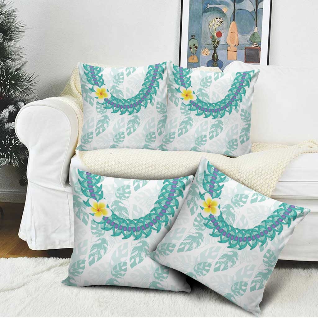 Jade Vine Lei Hawaii Pillow Cover Aloha Seamless Tropical Leaves - Polynesian Pride