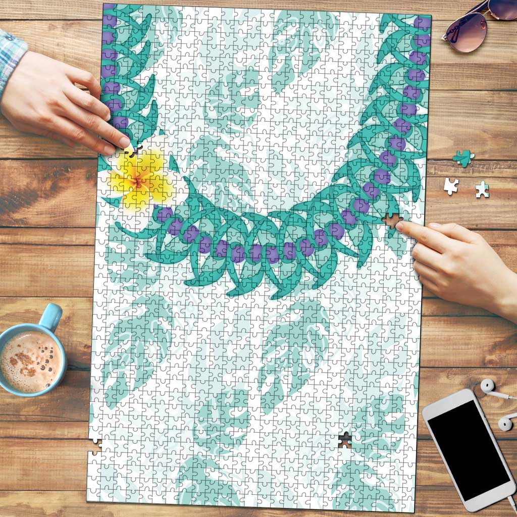 Jade Vine Lei Hawaii Puzzle Aloha Seamless Tropical Leaves - Polynesian Pride