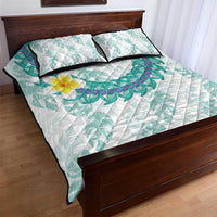 Jade Vine Lei Hawaii Quilt Bed Set Aloha Seamless Tropical Leaves - Polynesian Pride