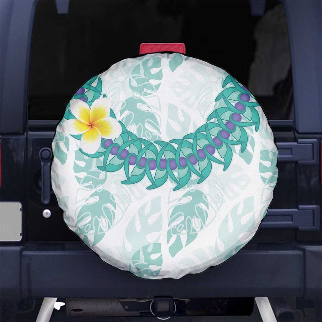 Jade Vine Lei Hawaii Spare Tire Cover Aloha Seamless Tropical Leaves - Polynesian Pride