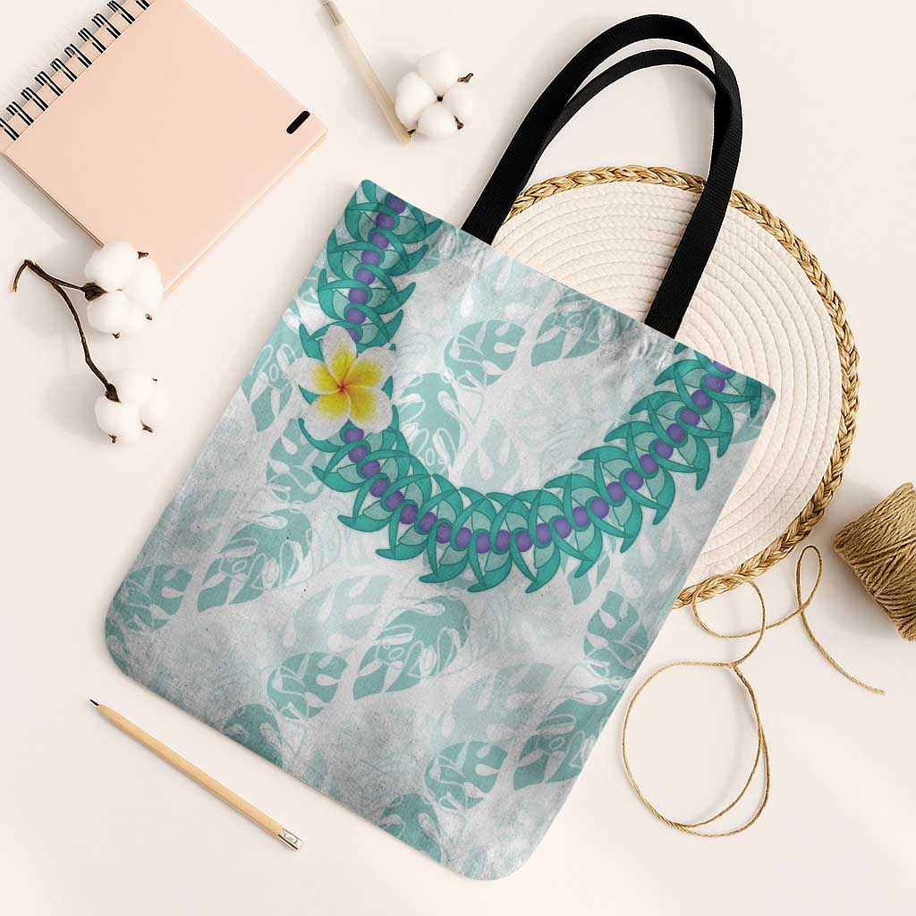 Jade Vine Lei Hawaii Tote Bag Aloha Seamless Tropical Leaves - Polynesian Pride