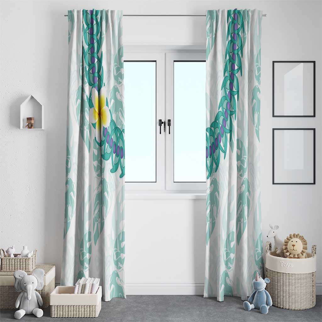 Jade Vine Lei Hawaii Window Curtain Aloha Seamless Tropical Leaves LT14 - Polynesian Pride