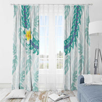 Jade Vine Lei Hawaii Window Curtain Aloha Seamless Tropical Leaves LT14 - Polynesian Pride