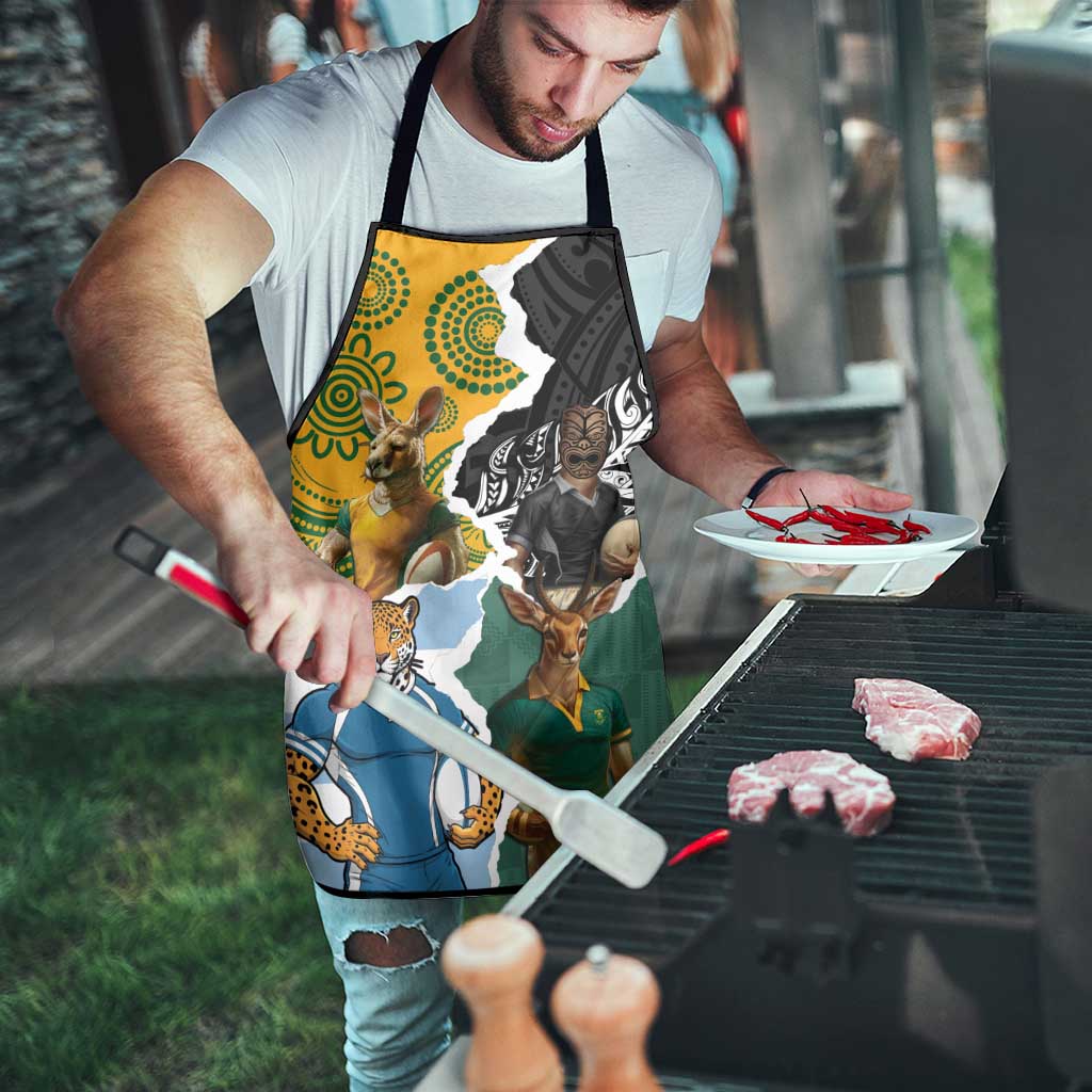 Rugby 2025 Championship Apron Southern Hemisphere Countries Mascots - Polynesian Pride