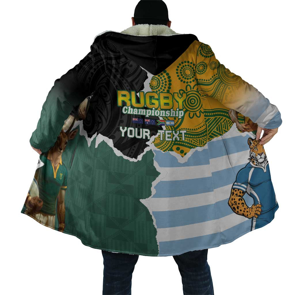 Personalised Rugby 2025 Championship Cloak Southern Hemisphere Countries Mascots - Polynesian Pride
