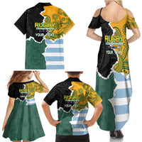 Personalised Rugby 2025 Championship Family Matching Summer Maxi Dress and Hawaiian Shirt Southern Hemisphere Countries Mascots - Polynesian Pride