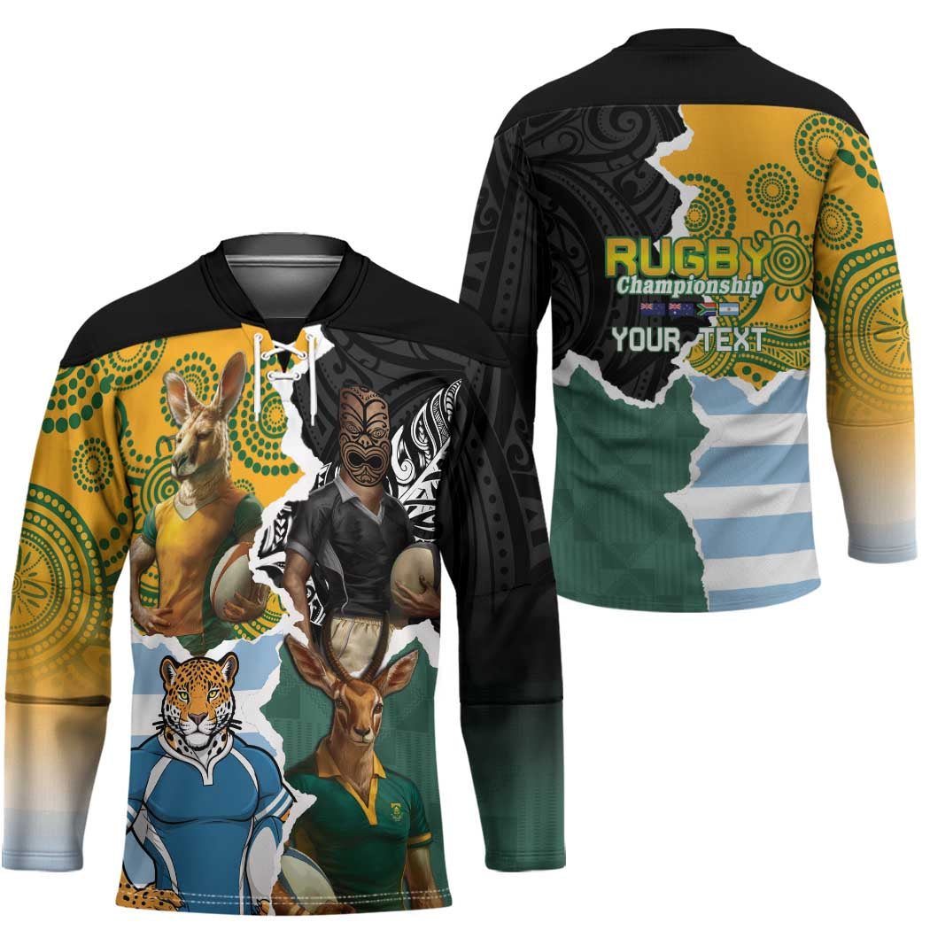 Personalised Rugby 2025 Championship Hockey Jersey Southern Hemisphere Countries Mascots - Polynesian Pride