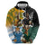 Personalised Rugby 2025 Championship Hoodie Southern Hemisphere Countries Mascots - Polynesian Pride